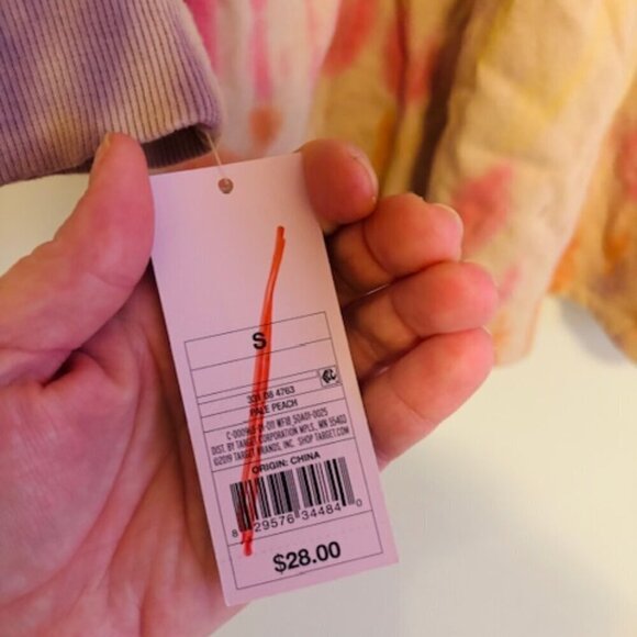 NWT a new day Fleece sweatshirt tiered dress tie dye size small - Picture 6 of 6